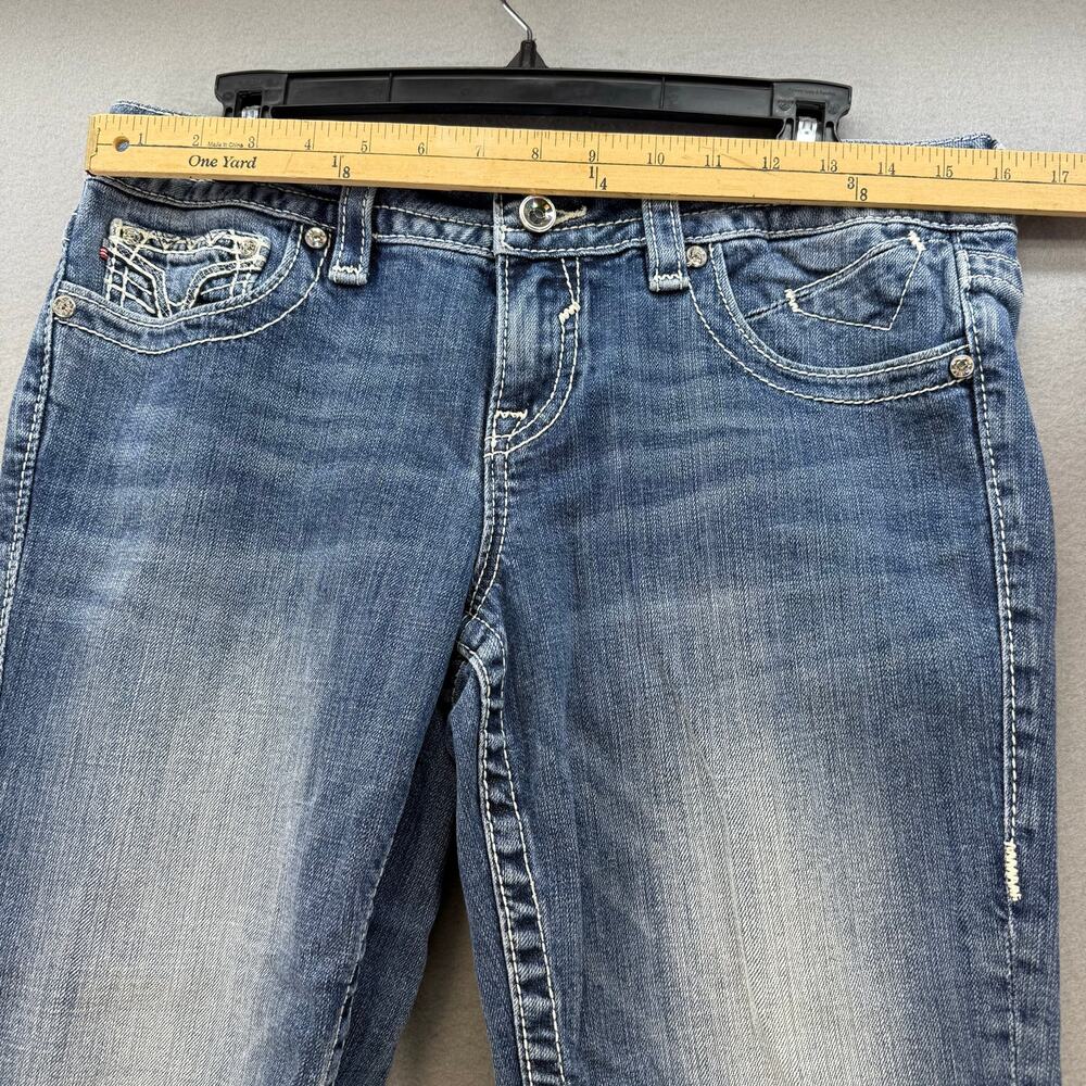 Vigoss Jeans Capri Women's 9/10X21 Blue The New York Capri Embellished Pockets - Picture 11 of 15